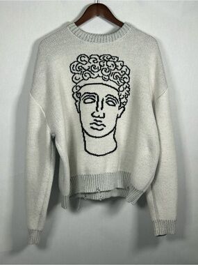 The Met x PacSun Marble Head Cropped Crew Neck Sweater Size M